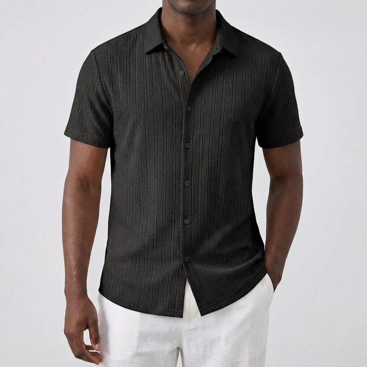 Chemise courte Jovan | Manches courtes, col classique, tissu léger estival 10