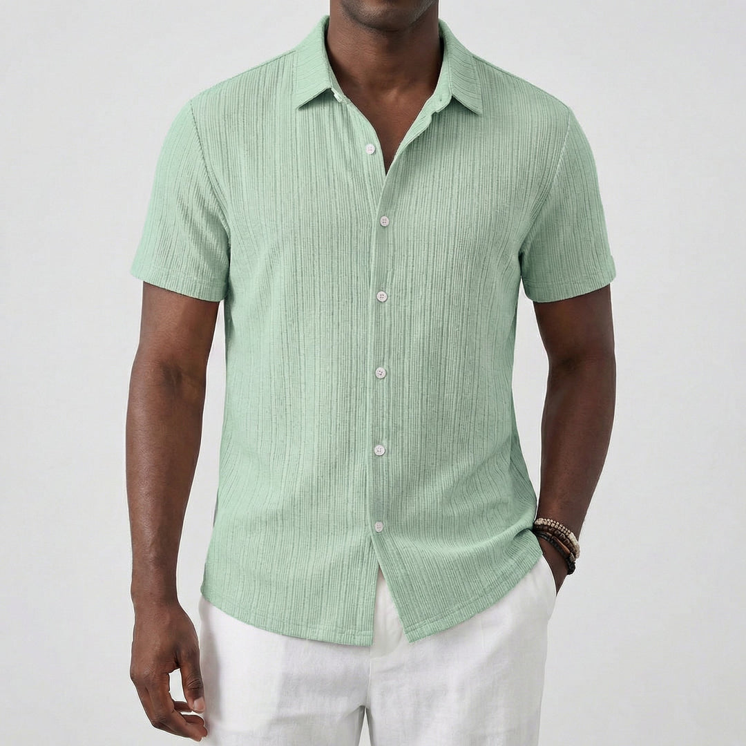 Chemise courte Jovan | Manches courtes, col classique, tissu léger estival 11