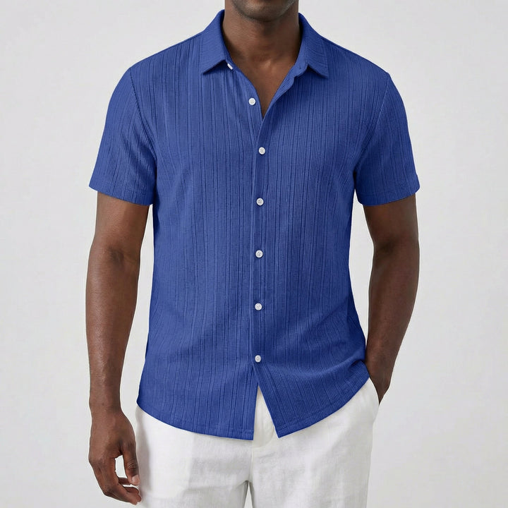 Chemise courte Jovan | Manches courtes, col classique, tissu léger estival 12