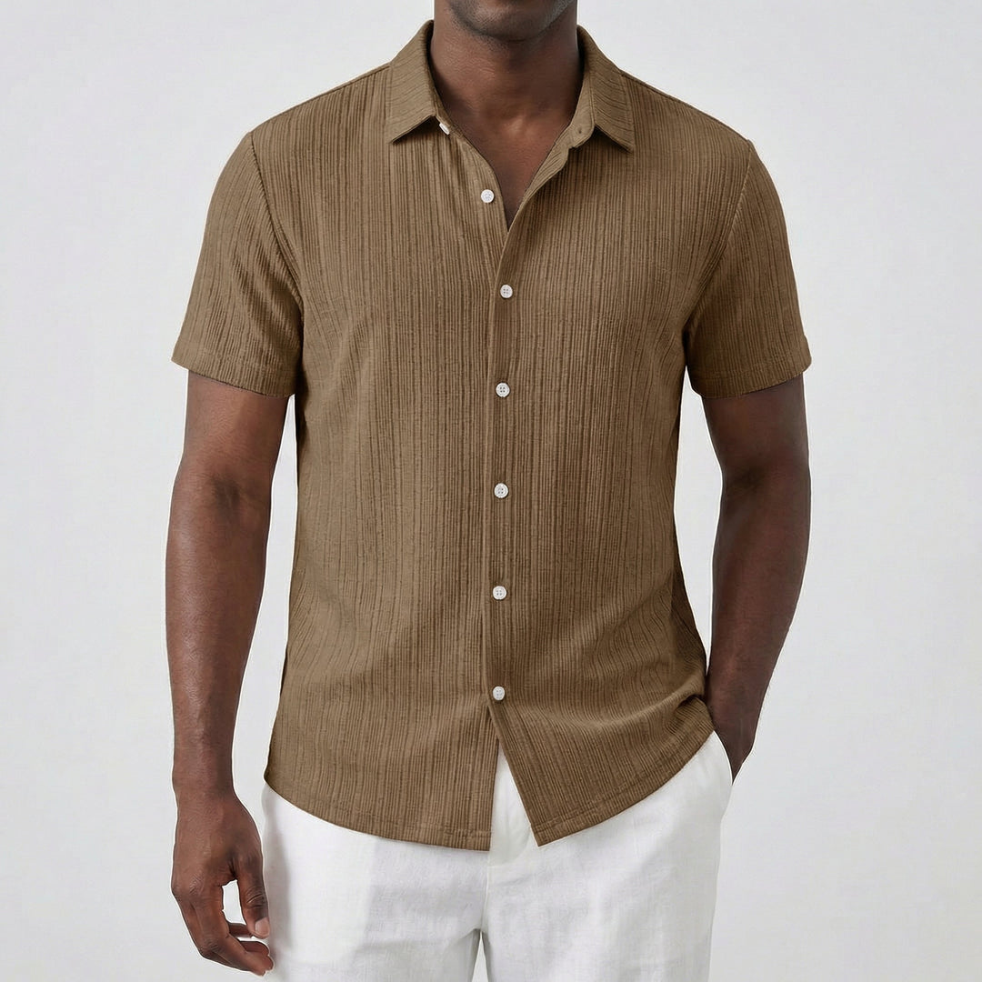 Chemise courte Jovan | Manches courtes, col classique, tissu léger estival 2