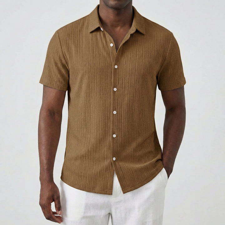 Chemise courte Jovan | Manches courtes, col classique, tissu léger estival 4