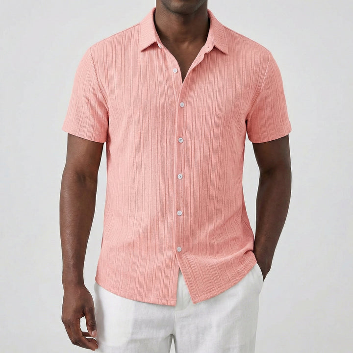 Chemise courte Jovan | Manches courtes, col classique, tissu léger estival 5