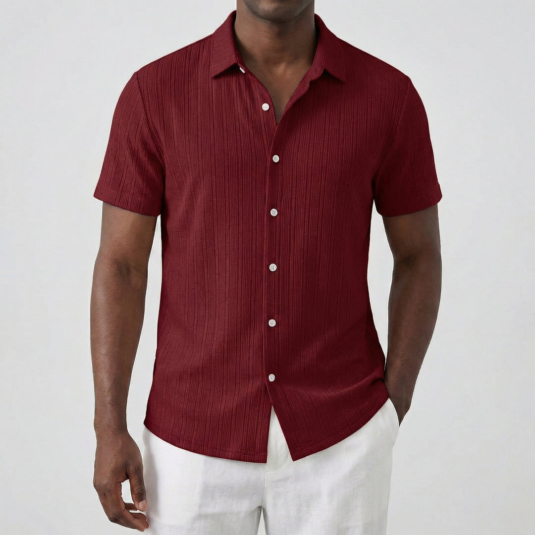 Chemise courte Jovan | Manches courtes, col classique, tissu léger estival 6
