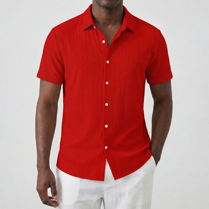 Chemise courte Jovan | Manches courtes, col classique, tissu léger estival 7