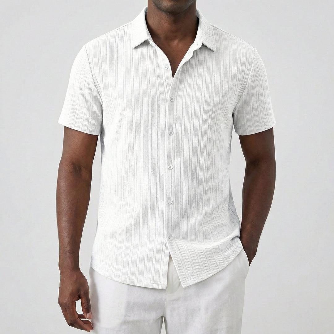 Chemise courte Jovan | Manches courtes, col classique, tissu léger estival 8