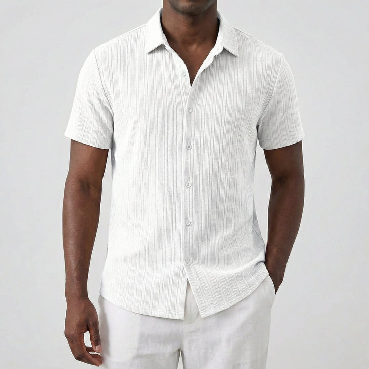 Chemise courte Jovan | Manches courtes, col classique, tissu léger estival 8
