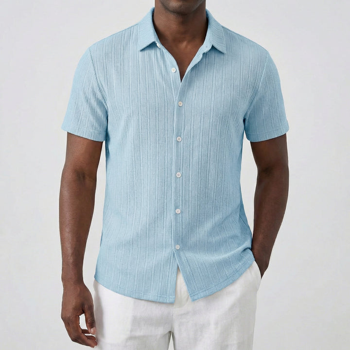 Chemise courte Jovan | Manches courtes, col classique, tissu léger estival 9