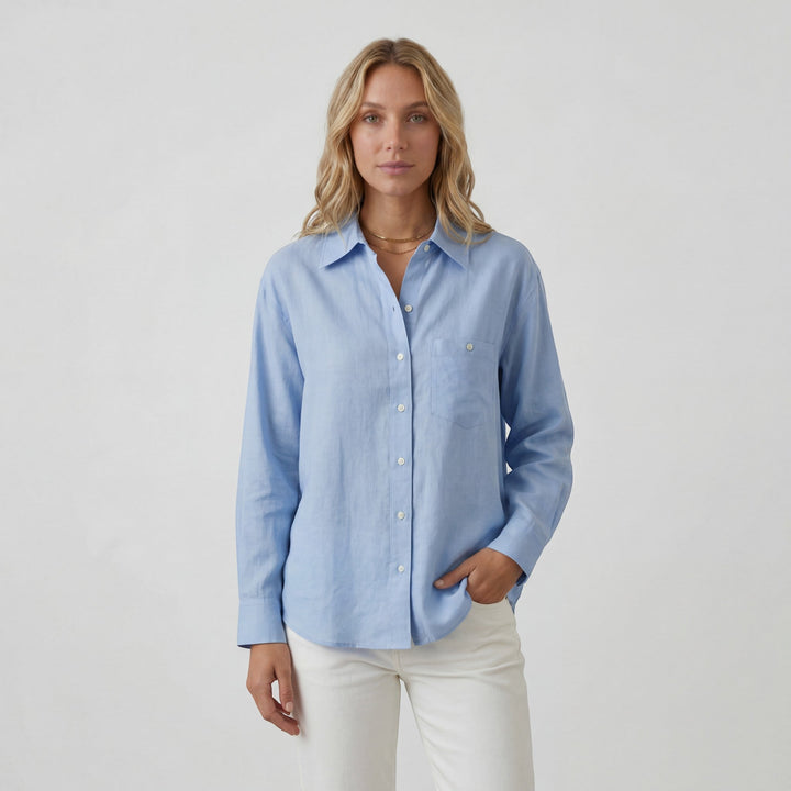 Chemise en Lin Femme Riche Cote | Légère, Décontractée, Respirante 1