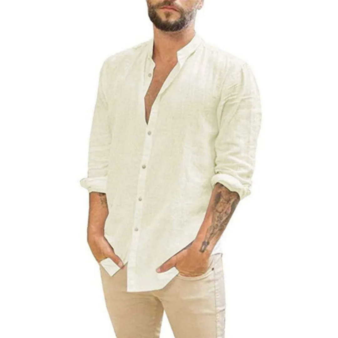 Chemise en lin Léo | Lin léger, coupe ample pour journées chaudes 0