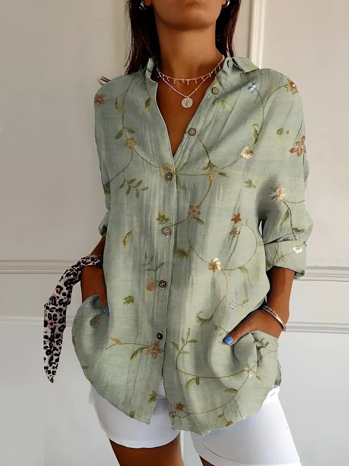 Chemise femme Valentine | Imprimé audacieux, manches longues, coupe fluide 1
