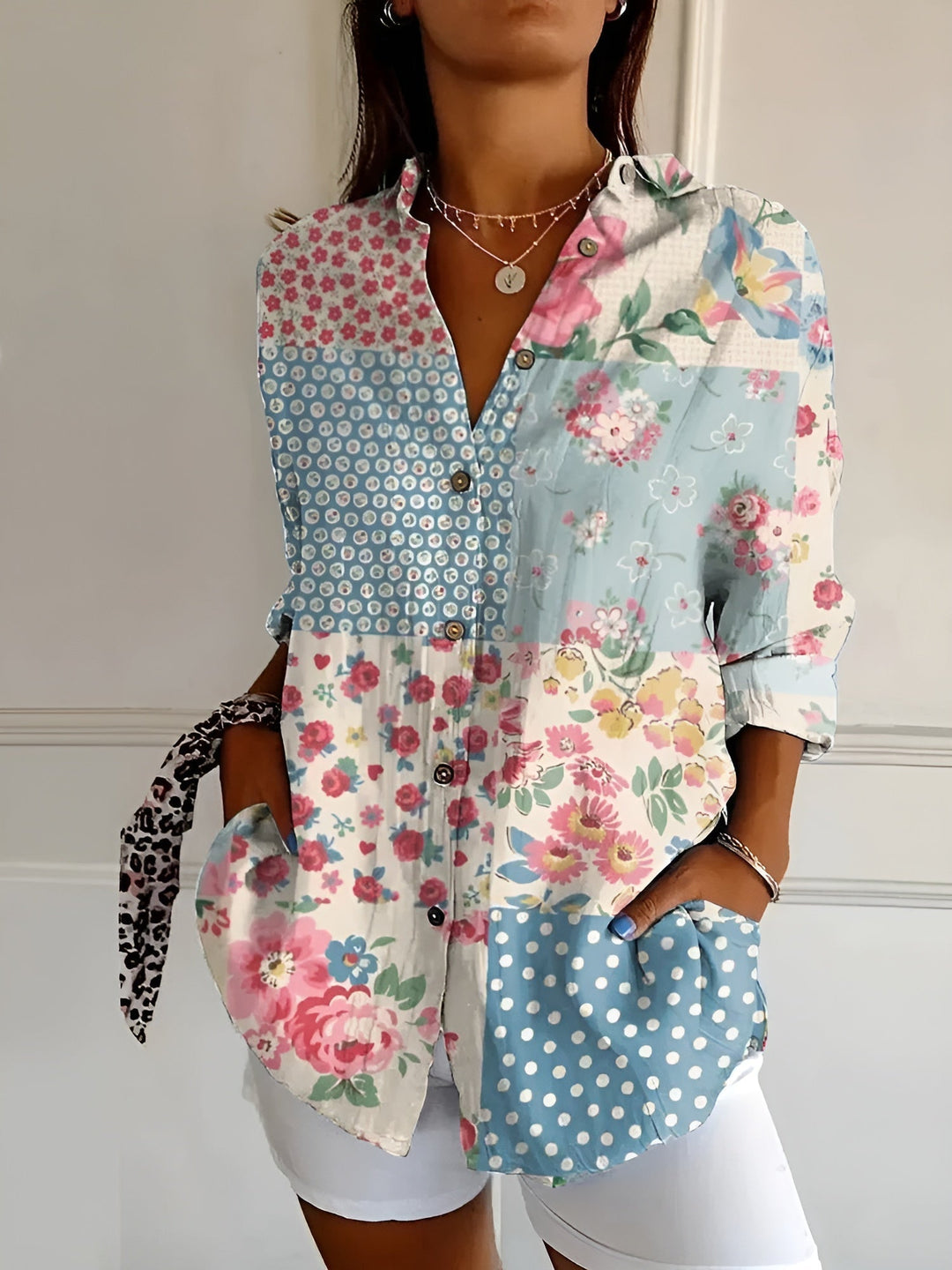 Chemise femme Valentine | Imprimé audacieux, manches longues, coupe fluide 2