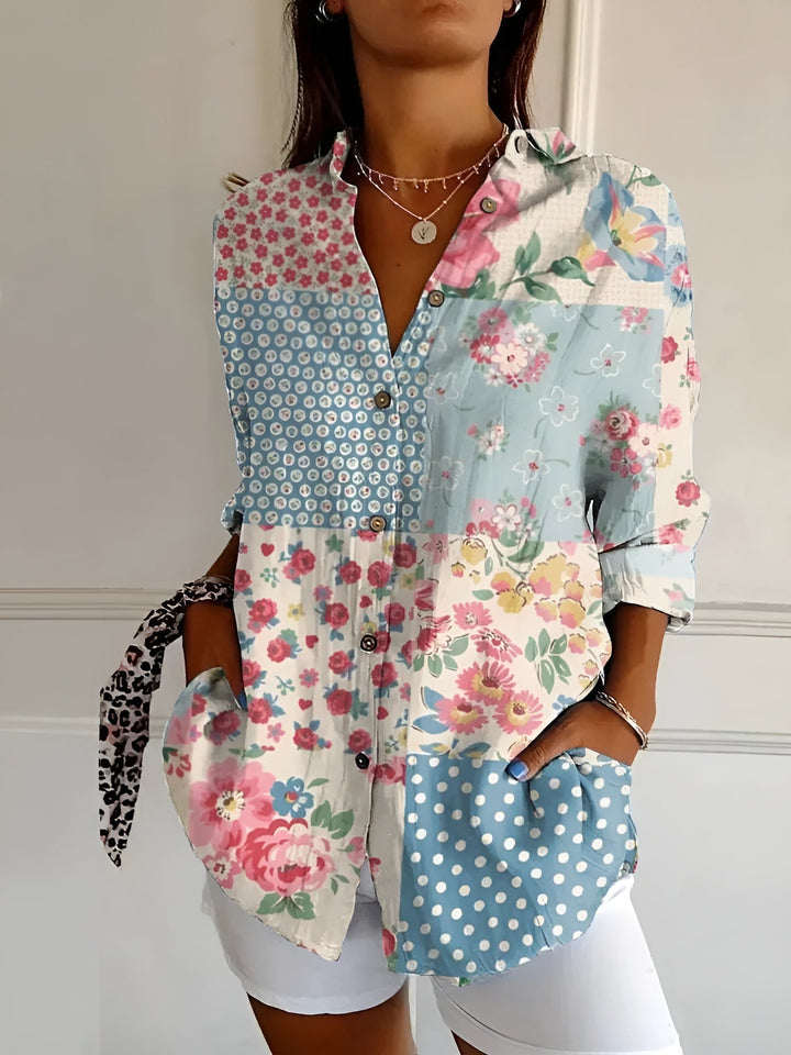 Chemise femme Valentine | Imprimé audacieux, manches longues, coupe fluide 2
