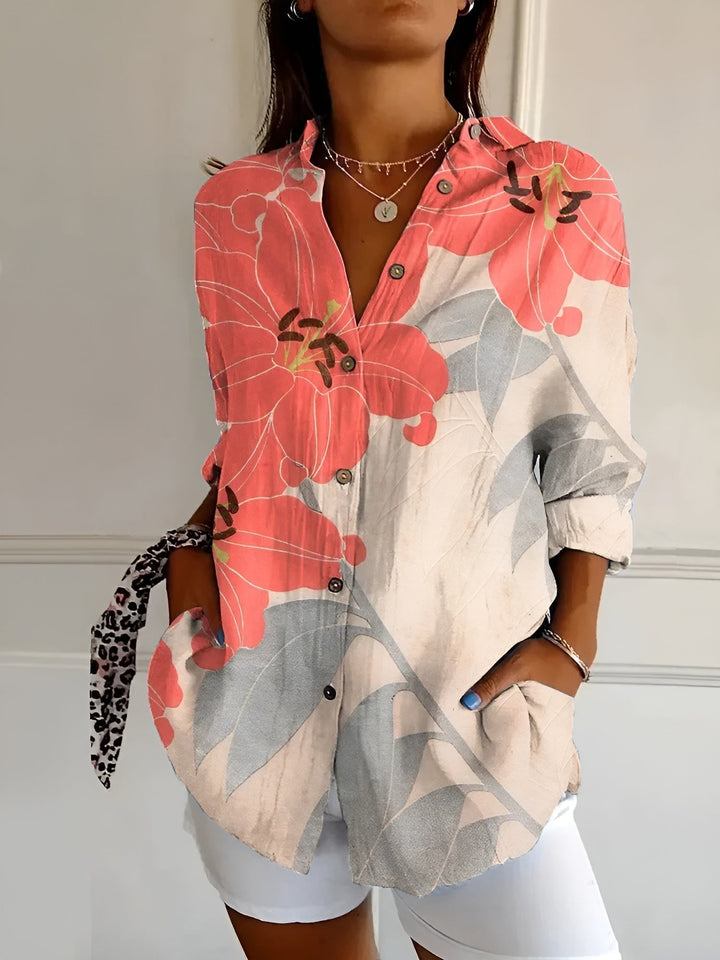 Chemise femme Valentine | Imprimé audacieux, manches longues, coupe fluide 7