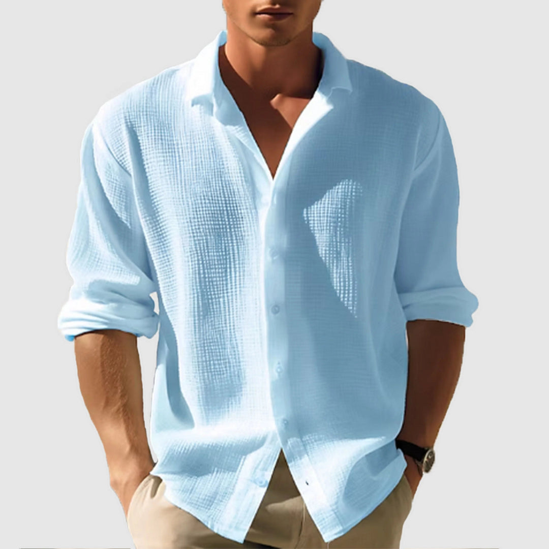 Chemise homme Hugo | Manches longues unies, col à revers élégant 0