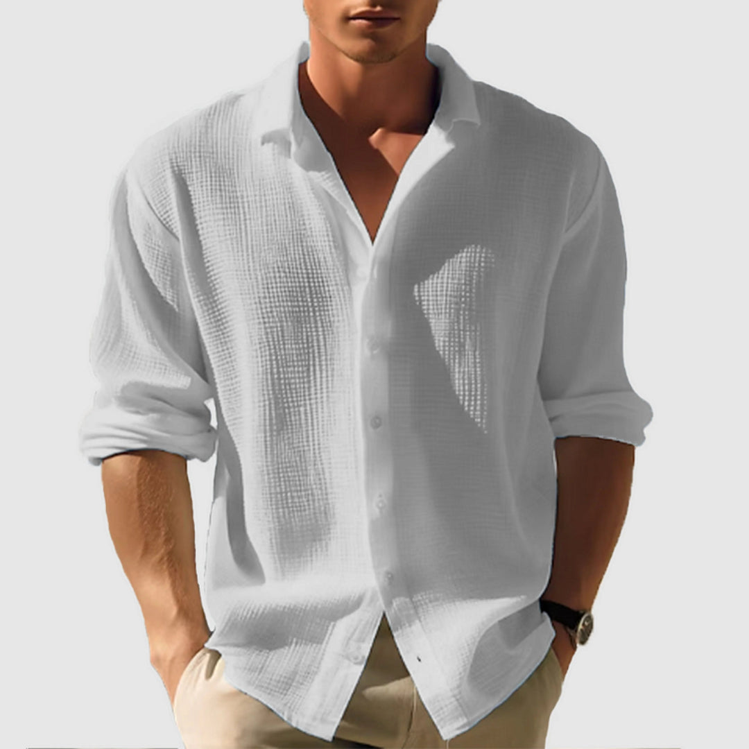 Chemise homme Hugo | Manches longues unies, col à revers élégant 3