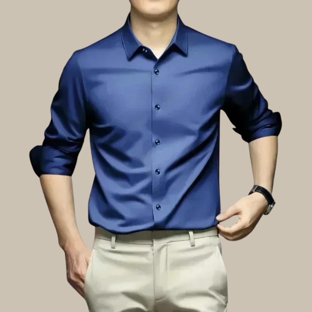 Chemise homme Léon | Soie douce, style décontracté et confort exceptionnel 2
