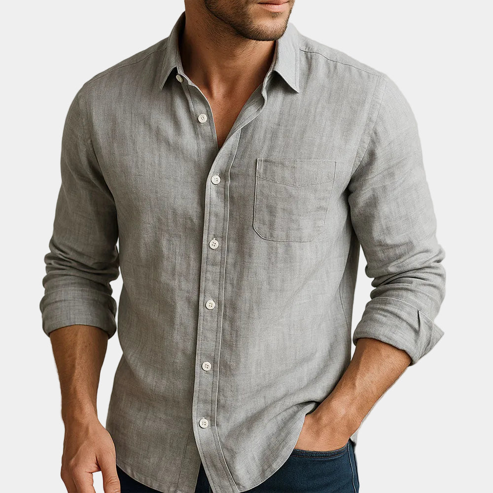 Chemise homme Lucas | Manches longues & col classique en 100% coton 1