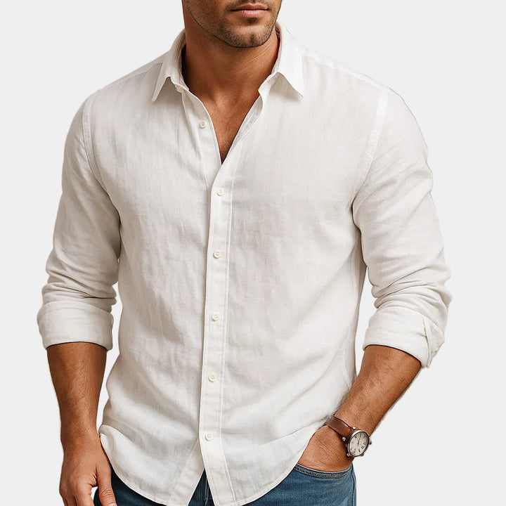 Chemise homme Lucas | Manches longues & col classique en 100% coton 3