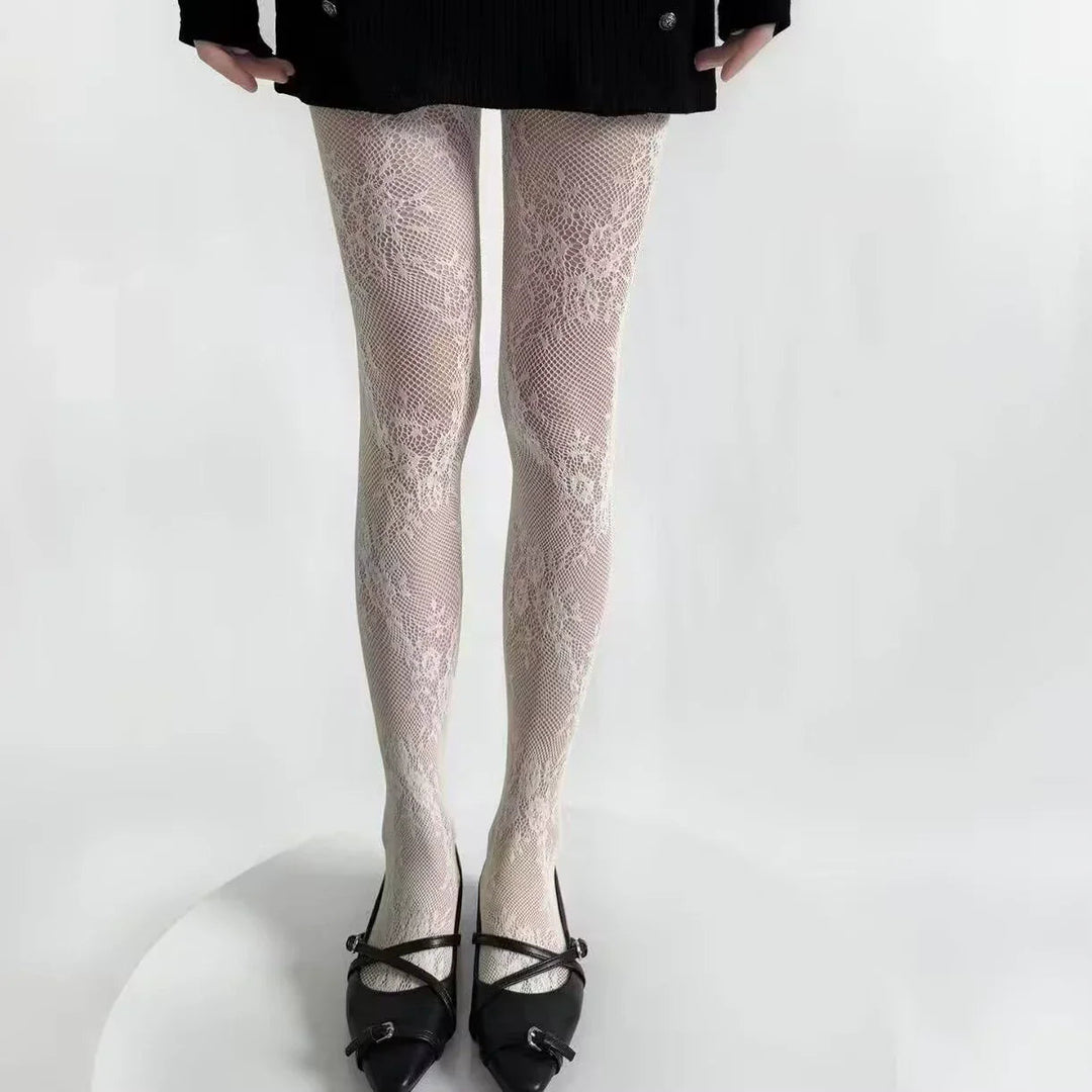 Collants Camélia | Dentelle Florale Élégante pour Femme 2