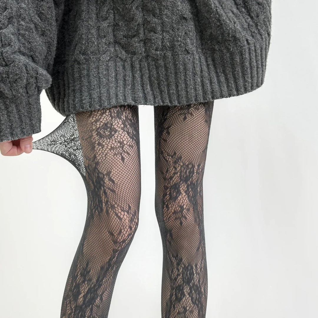 Collants Camélia | Dentelle Florale Élégante pour Femme 4