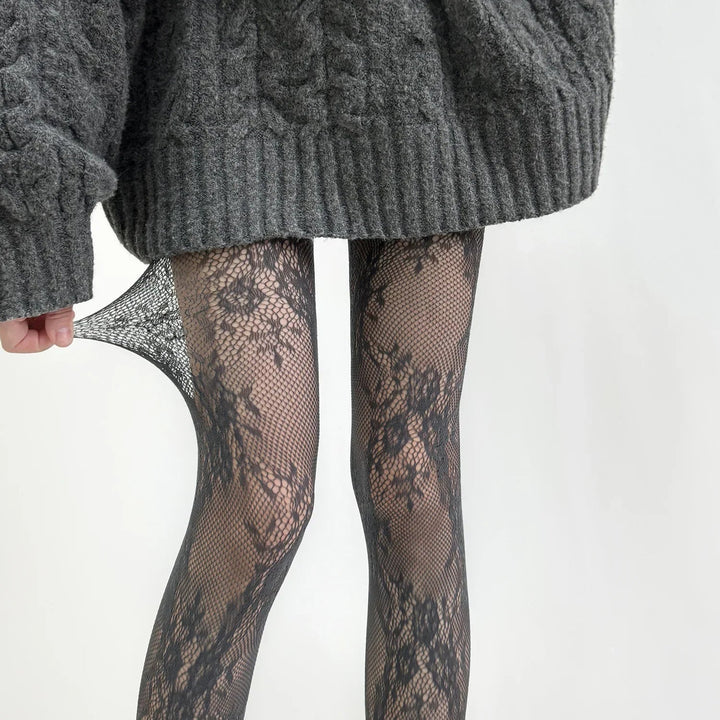 Collants Camélia | Dentelle Florale Élégante pour Femme 4