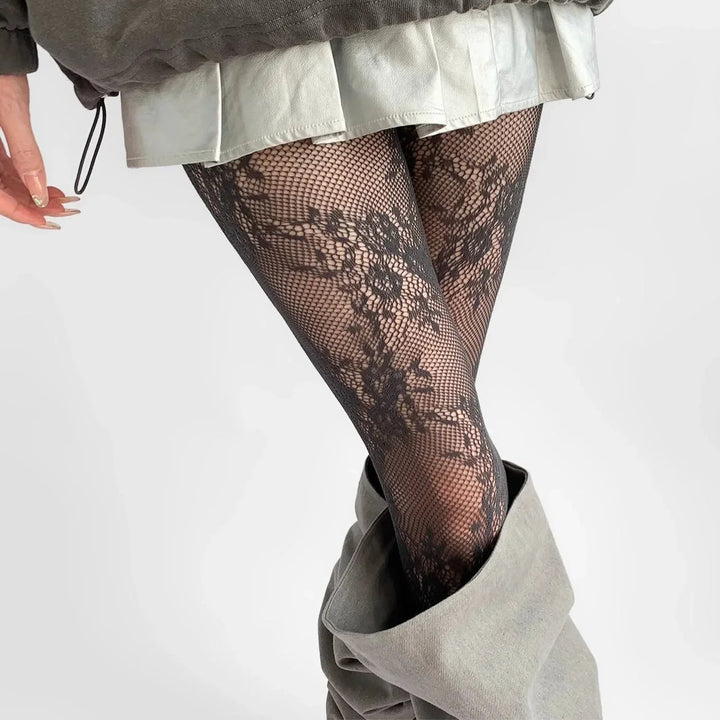 Collants Camélia | Dentelle Florale Élégante pour Femme 5