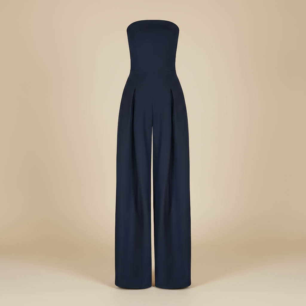 Combinaison Bustier Julie Femme | Élégance Moderne, Coupe Fluide, Jambes Larges 1