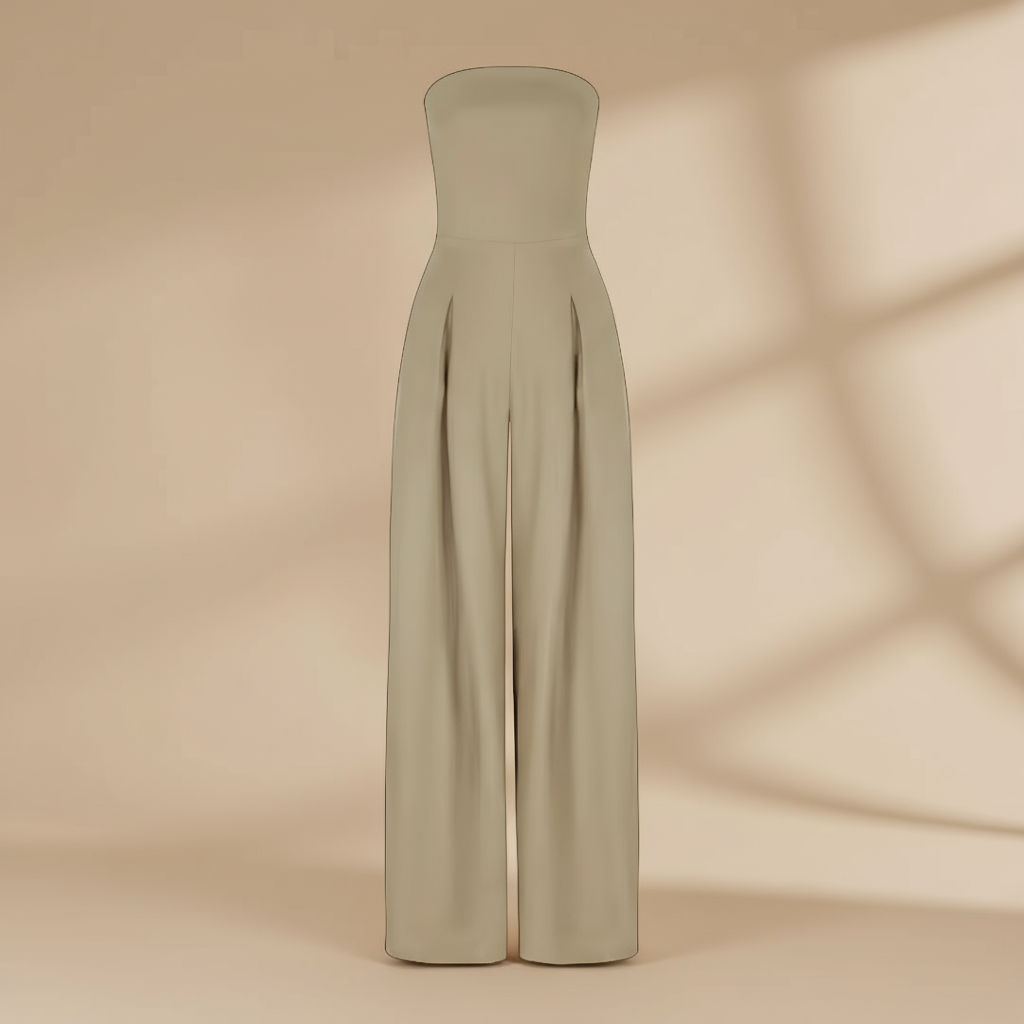 Combinaison Bustier Julie Femme | Élégance Moderne, Coupe Fluide, Jambes Larges 5