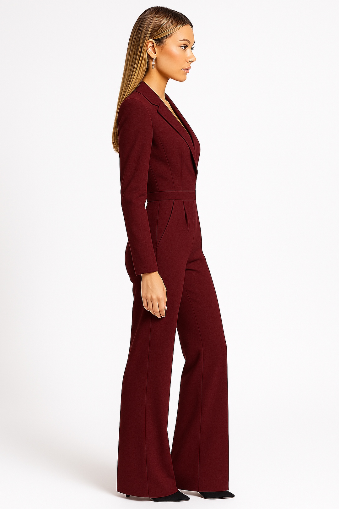 Combinaison Chic Laurène pour Femme | Manches Longues, Coupe Structurée, Pantalon Large 2