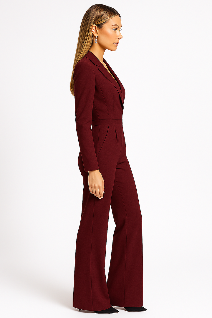 Combinaison Chic Laurène pour Femme | Manches Longues, Coupe Structurée, Pantalon Large 2