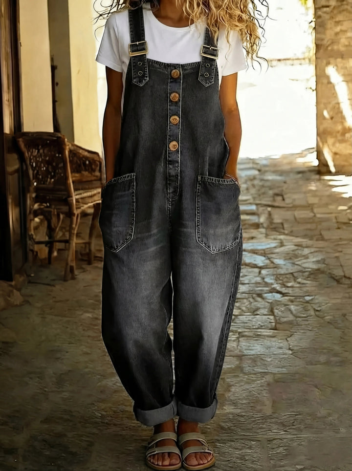 Combinaison en denim Miro | Coupe ample & bretelles réglables 2
