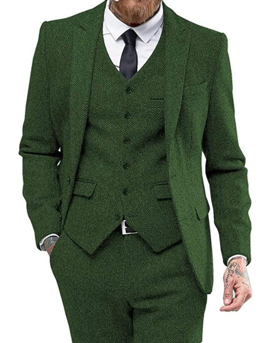 Costume 3 Pièces Pierre | Élégance Intemporelle pour Mariage Homme 1