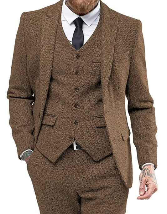 Costume 3 Pièces Pierre | Élégance Intemporelle pour Mariage Homme 3