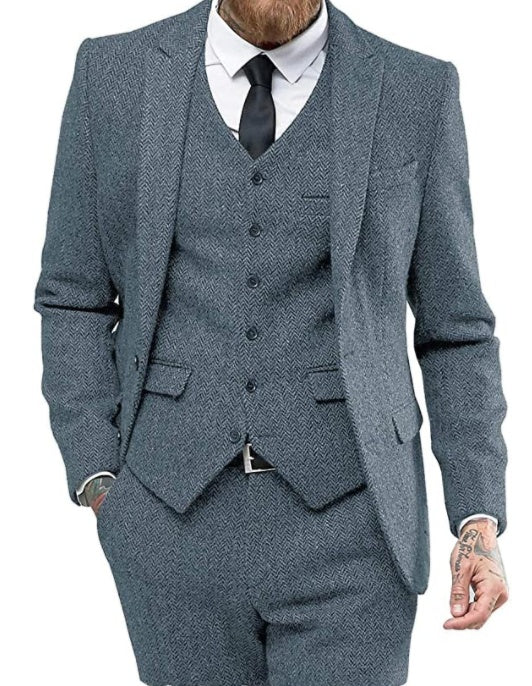 Costume 3 Pièces Pierre | Élégance Intemporelle pour Mariage Homme 5