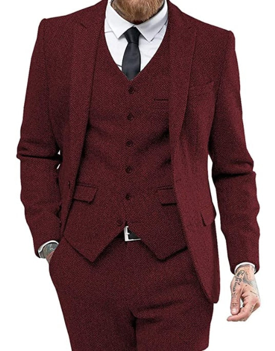 Costume 3 Pièces Pierre | Élégance Intemporelle pour Mariage Homme 7