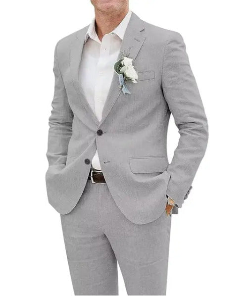 Costume Beige Homme Lucas | Lin Léger & Coupe Ajustée 9
