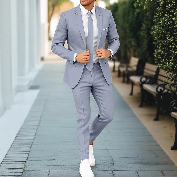 Costume Beige Homme Maël | Lin Léger & Coupe Ajustée pour Mariage 1