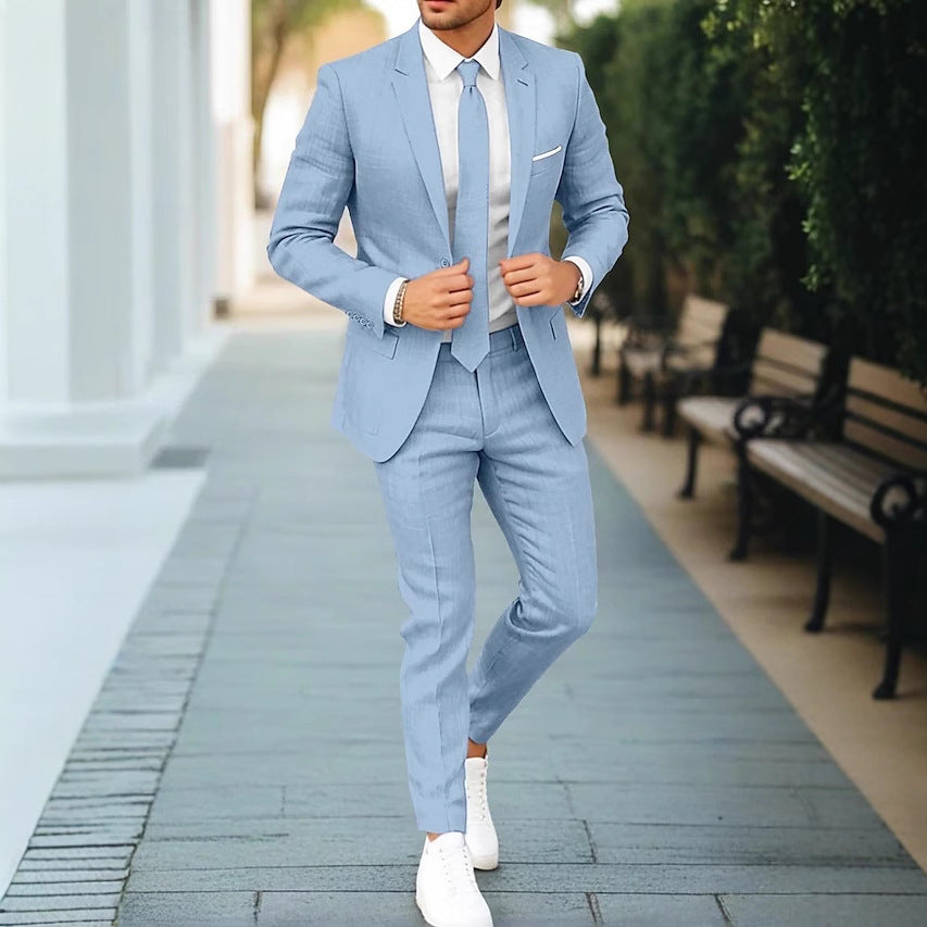 Costume Beige Homme Maël | Lin Léger & Coupe Ajustée pour Mariage 4
