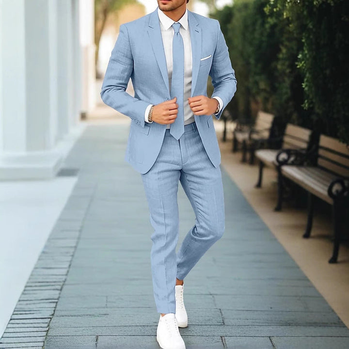 Costume Beige Homme Maël | Lin Léger & Coupe Ajustée pour Mariage 4