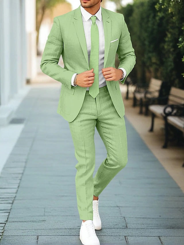 Costume Beige Homme Maël | Lin Léger & Coupe Ajustée pour Mariage 6