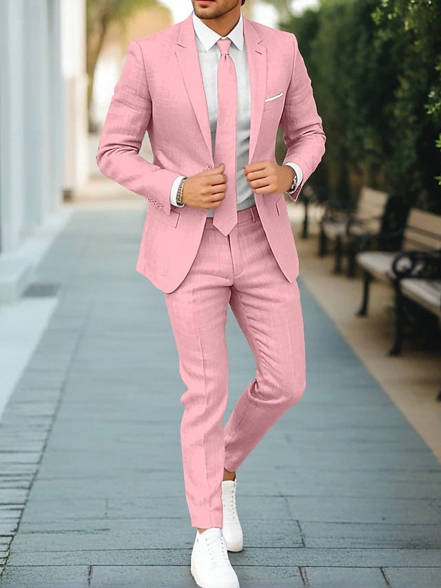 Costume Beige Homme Maël | Lin Léger & Coupe Ajustée pour Mariage 8
