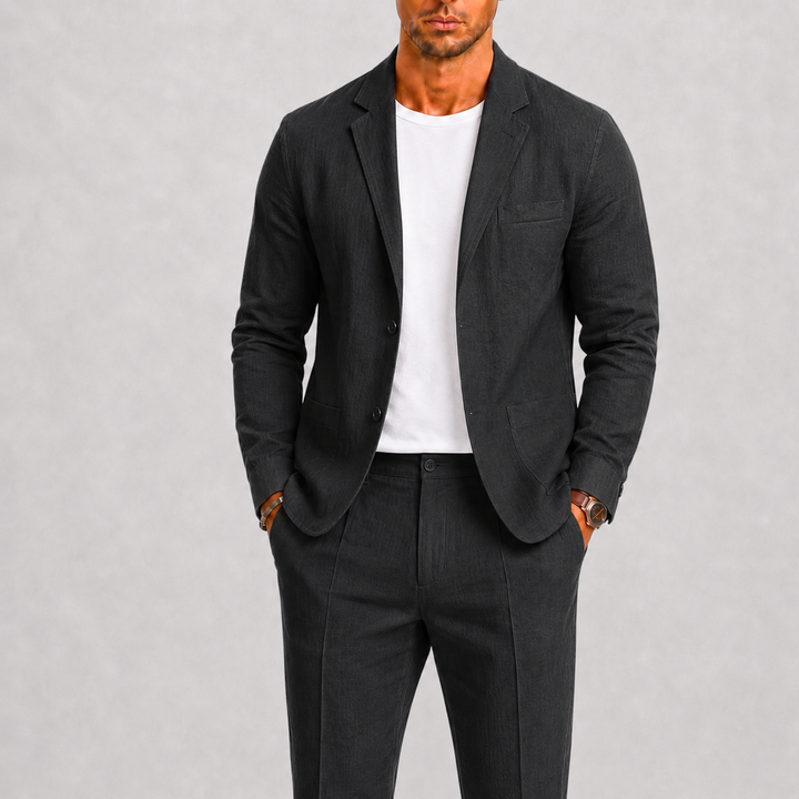 Costume Celvian | Lin Léger pour Homme, Coupe Élégante Idéale pour Mariage 4