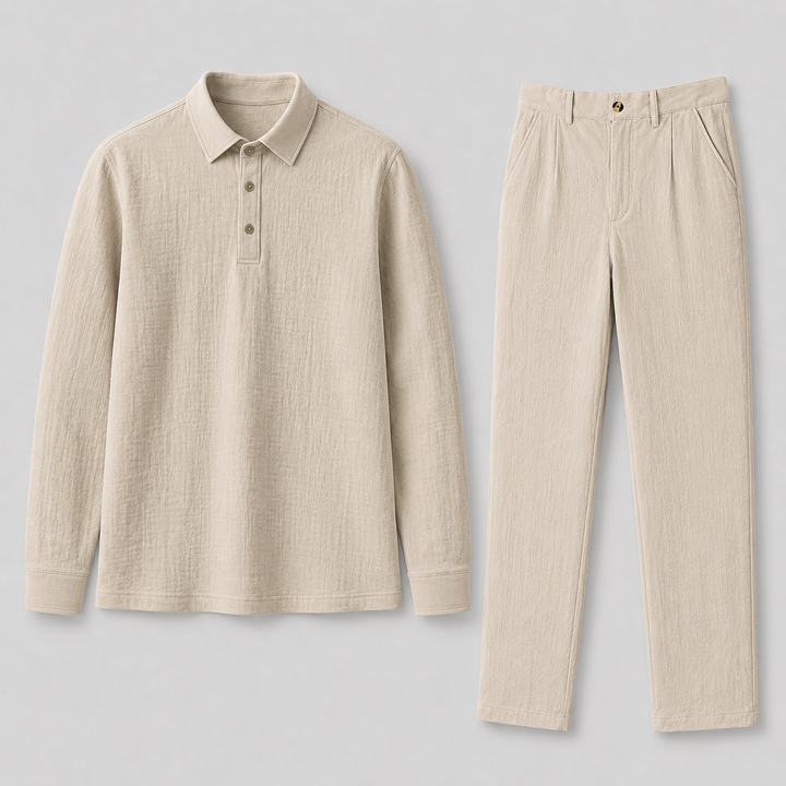 Costume Homme Celvoir | Lin Léger, Col Mandarin, Coupe Droite 5