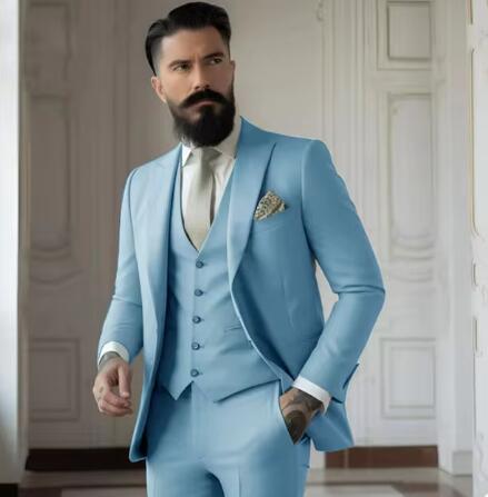 Costume Jean Élancé 3 Pièces Homme | Élégance Moderne pour Mariage et Événements Formels 12