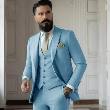 Costume Jean Élancé 3 Pièces Homme | Élégance Moderne pour Mariage et Événements Formels 5