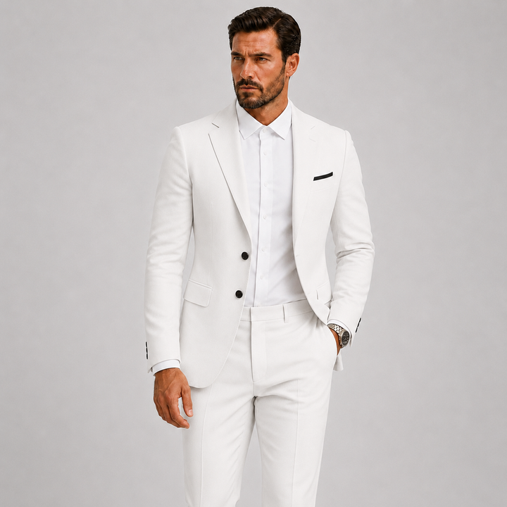 Costume Slim Fit Celvoir | Veste à Deux Boutons, Idéal Mariage Homme 0