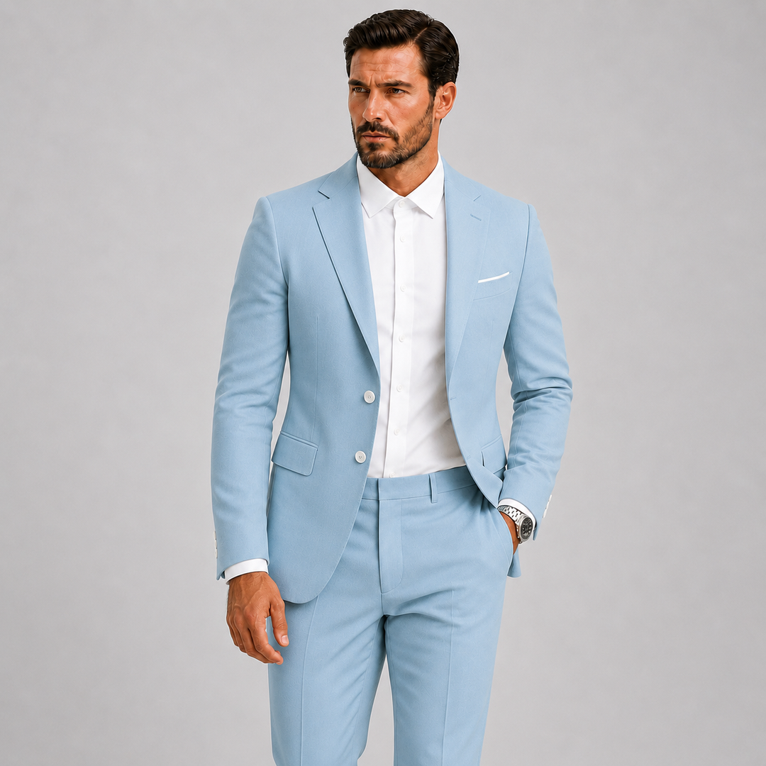 Costume Slim Fit Celvoir | Veste à Deux Boutons, Idéal Mariage Homme 2