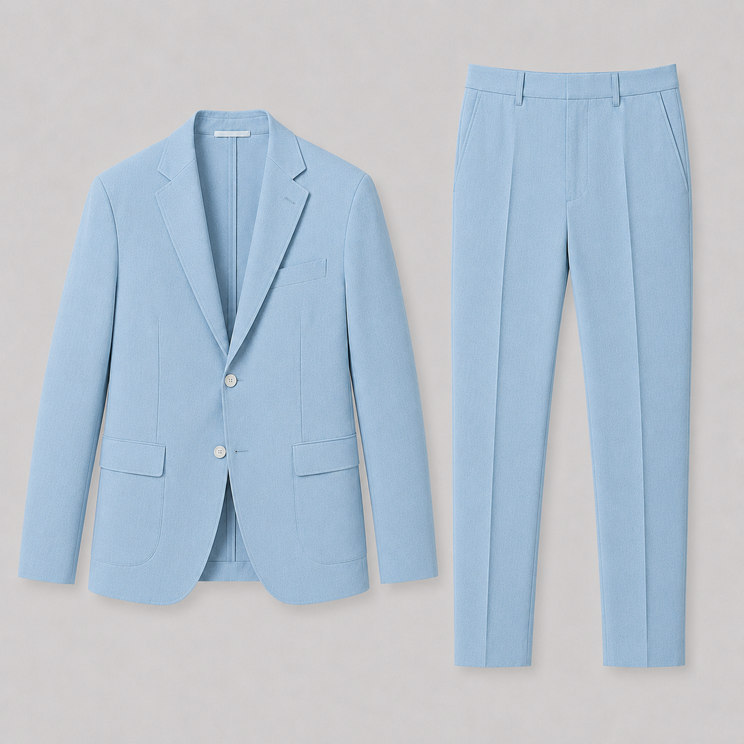 Costume Slim Fit Celvoir | Veste à Deux Boutons, Idéal Mariage Homme 4