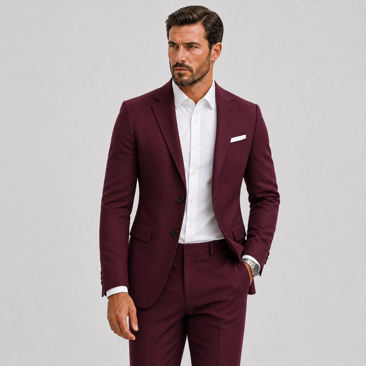 Costume Slim Fit Celvoir | Veste à Deux Boutons, Idéal Mariage Homme 5