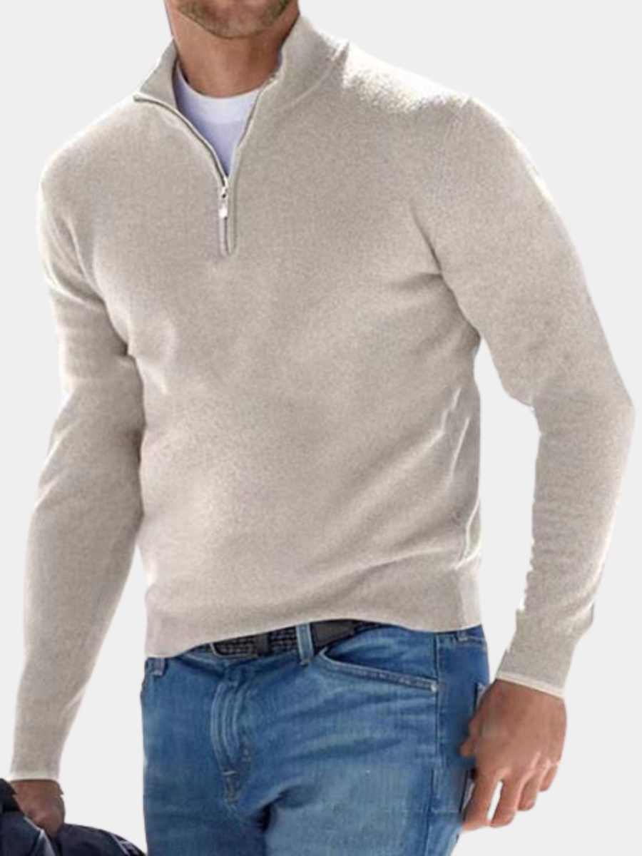Pull Demi-Zippé Adrien Homme | Chaud, Doux et Ajusté 0